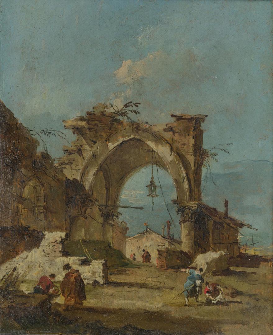 A Caprice with a Ruined Arch by Francesco Guardi