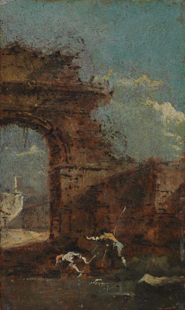 Caprice View with Ruins by Francesco Guardi