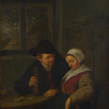 A Peasant courting an Elderly Woman