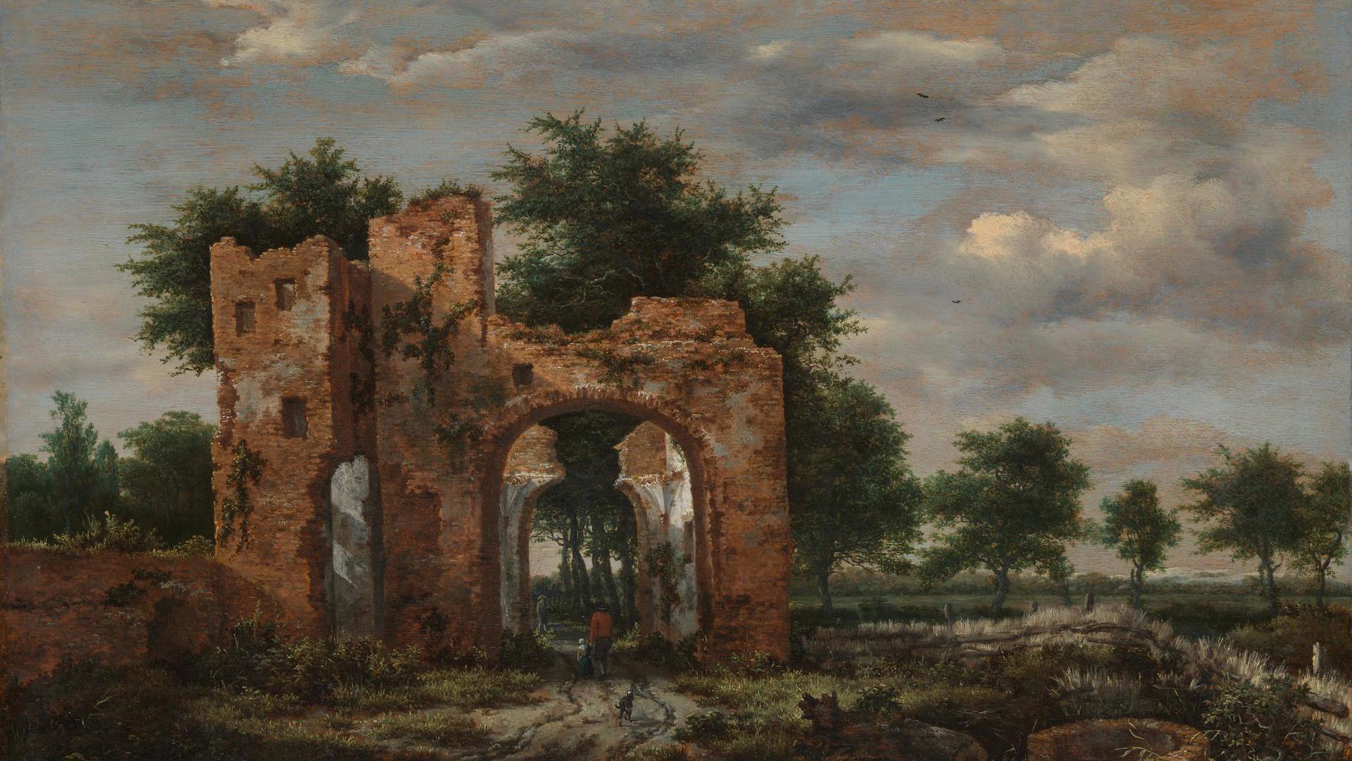 A Ruined Castle Gateway by Jacob van Ruisdael