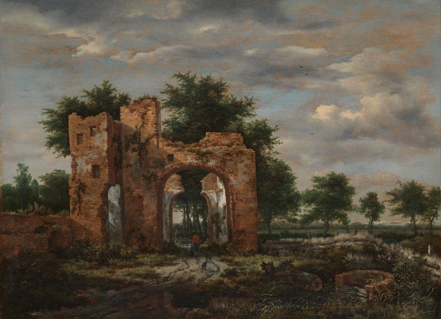 A Ruined Castle Gateway by Jacob van Ruisdael