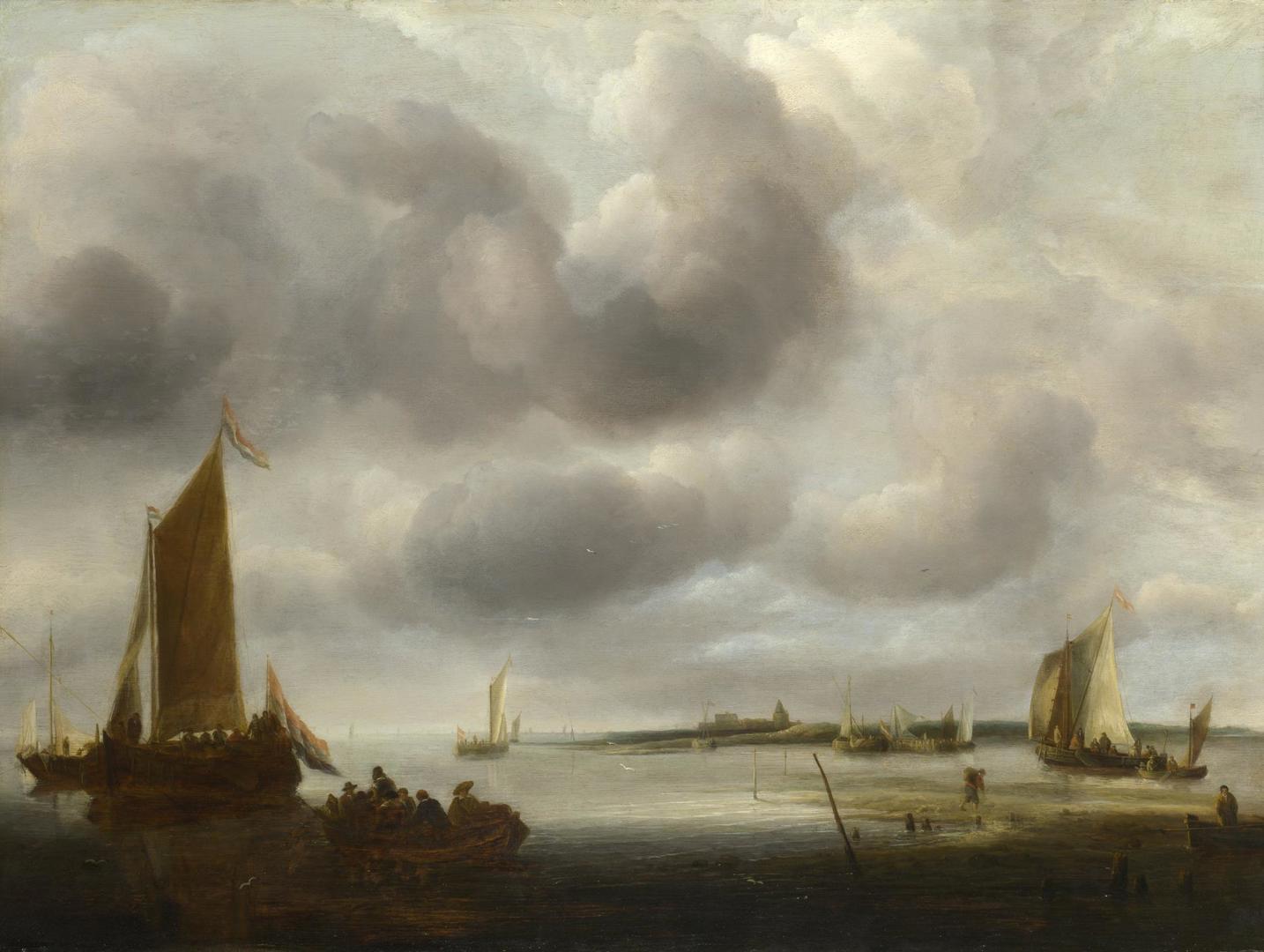 A Coast Scene by Jan van de Cappelle