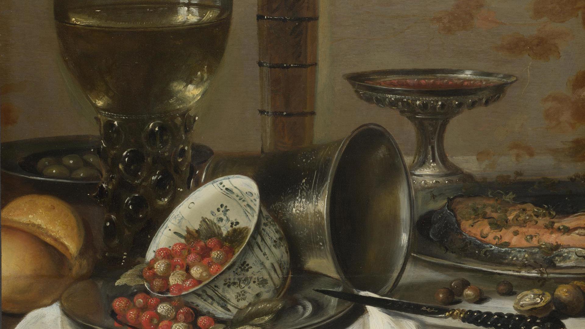 Still Life with Drinking Vessels by Pieter Claesz.