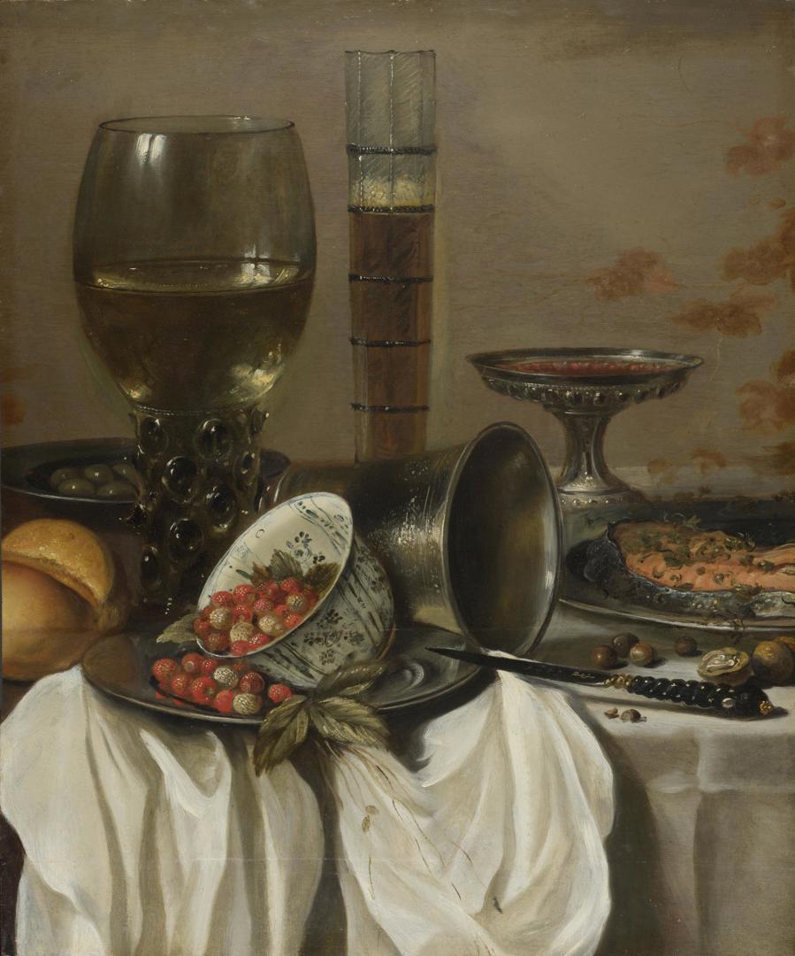 Still Life with Drinking Vessels by Pieter Claesz.