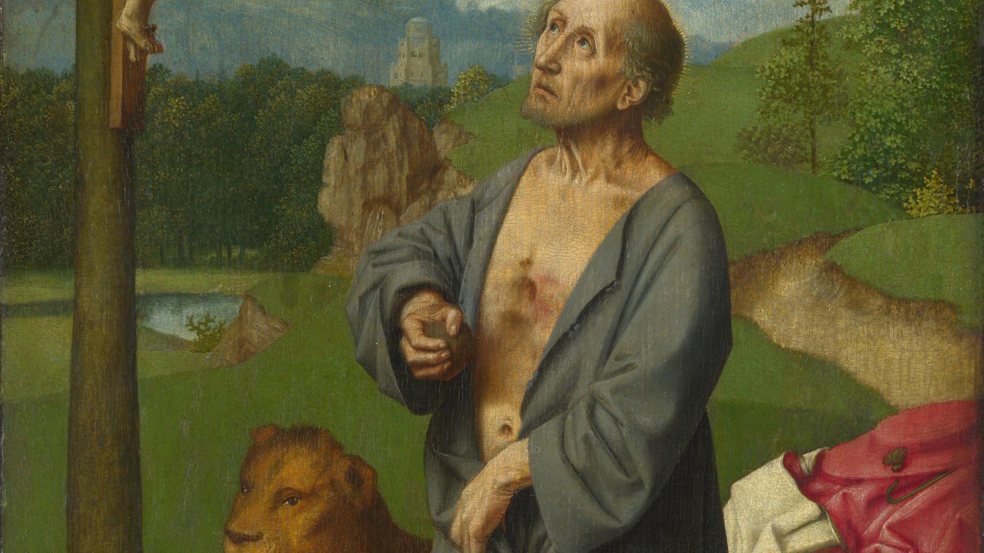 Saint Jerome in a Landscape by Workshop of Gerard David