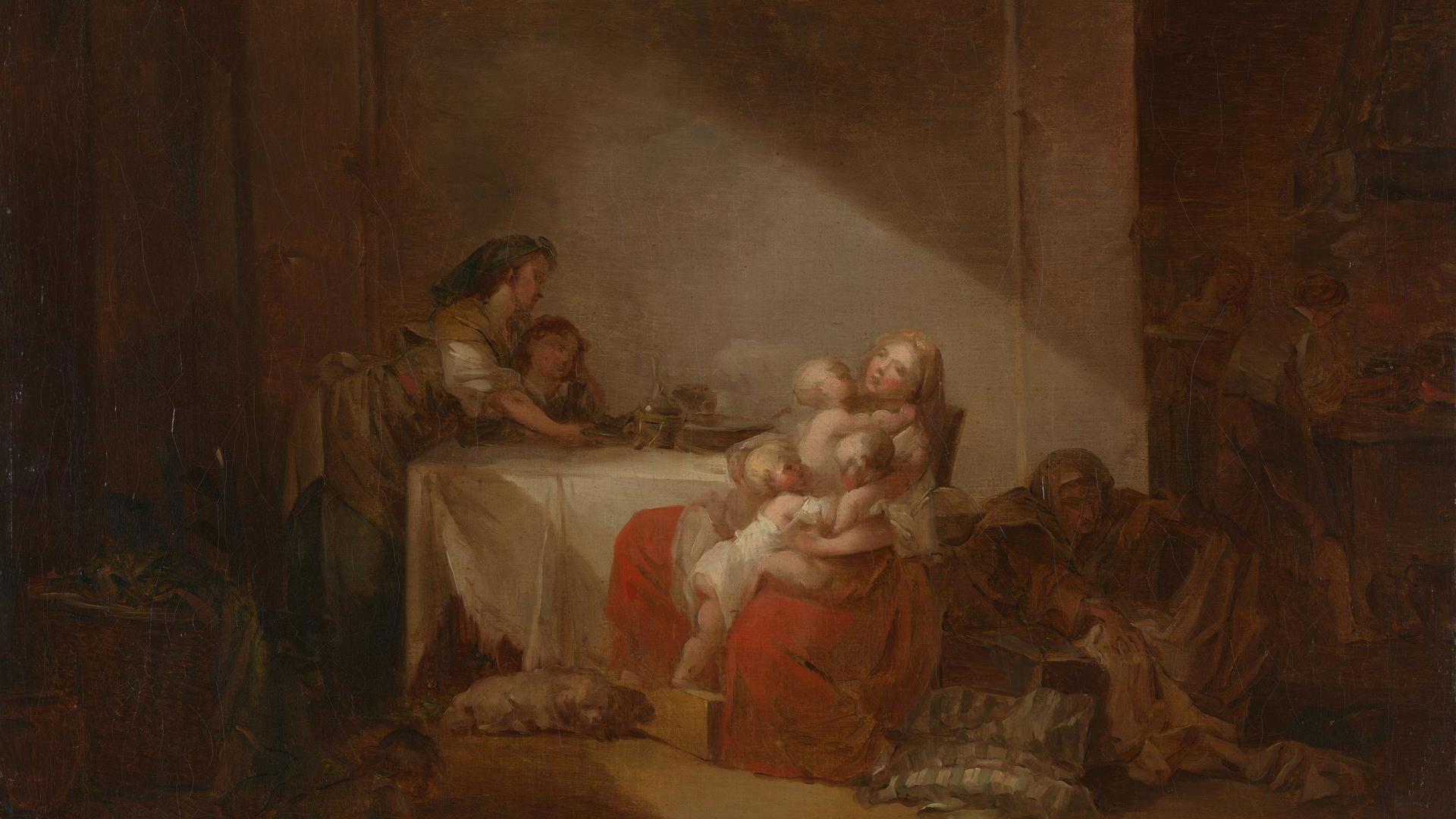 A Domestic Scene by French
