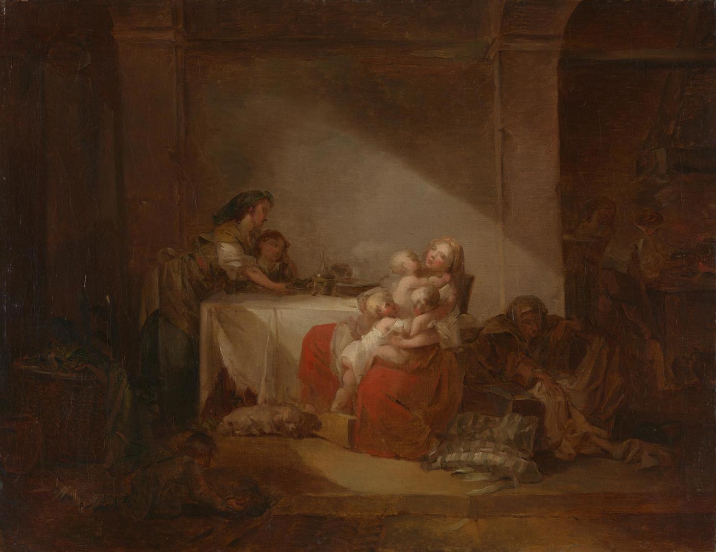 A Domestic Scene by French