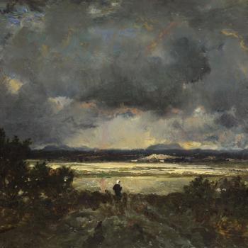Landscape with Stormy Sunset