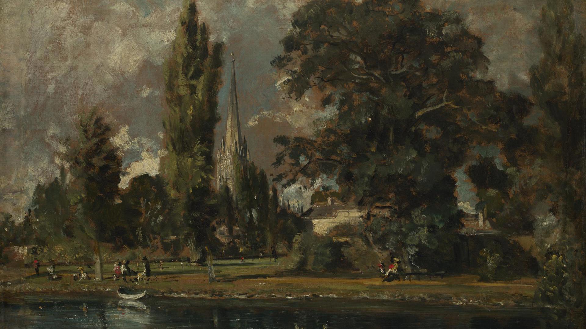Salisbury Cathedral and Leadenhall from the River Avon by John Constable