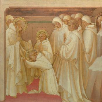 Saint Benedict admitting Saints into the Order