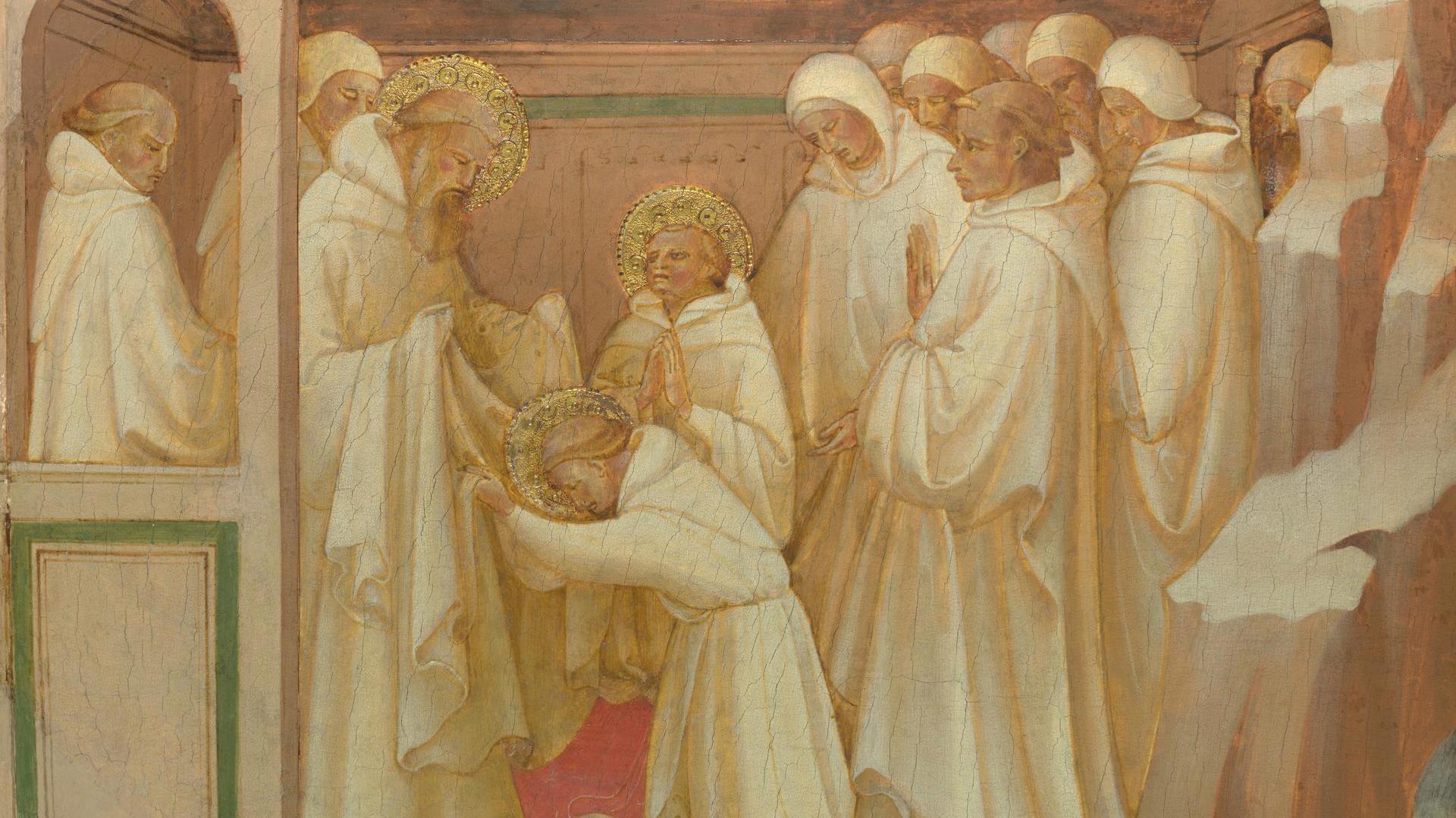Saint Benedict admitting Saints into the Order by Lorenzo Monaco