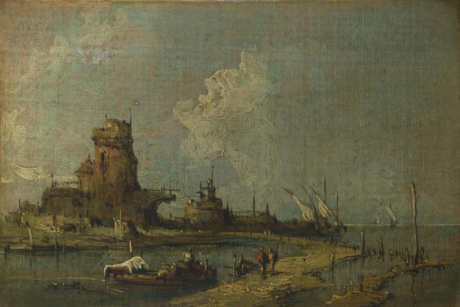 A Ruin Caprice by Imitator of Francesco Guardi