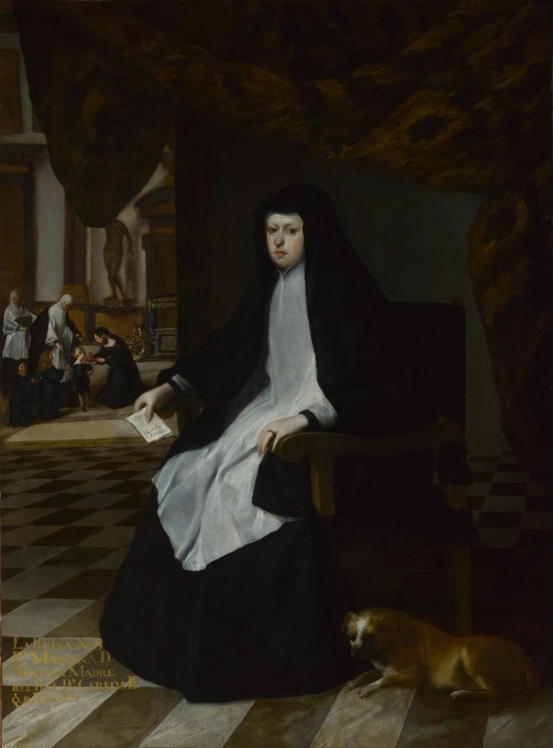 Queen Mariana of Spain in Mourning by Juan Bautista Martínez del Mazo