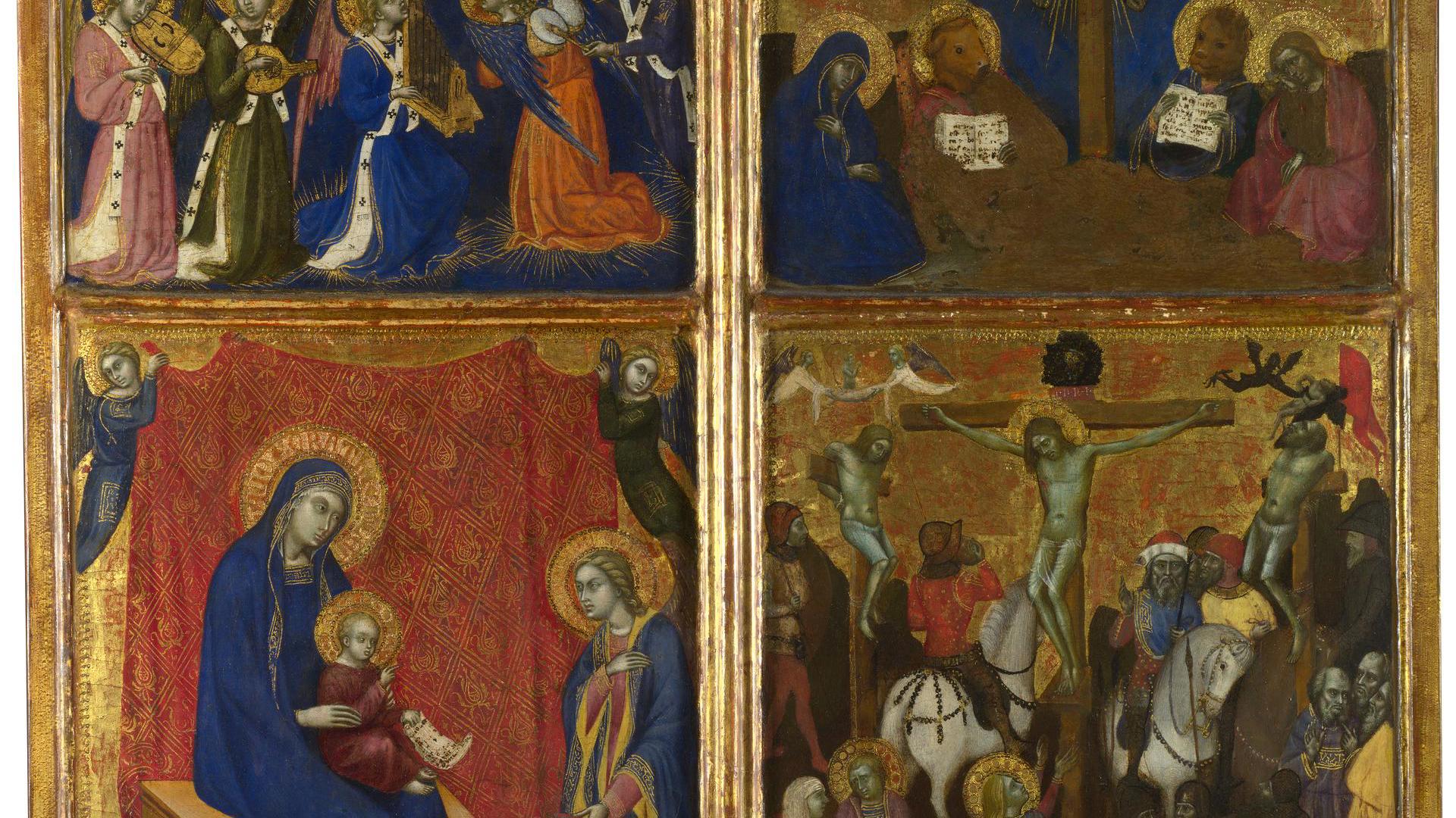 Scenes of the Virgin; The Trinity; The Crucifixion by Barnaba da Modena