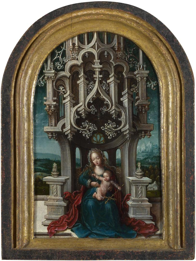 The Virgin and Child Enthroned by Jan van Coninxloo and Associates