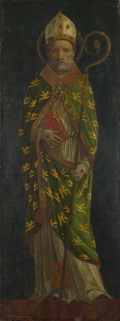 Saint Ambrose (?) by Style of Ambrogio Bergognone
