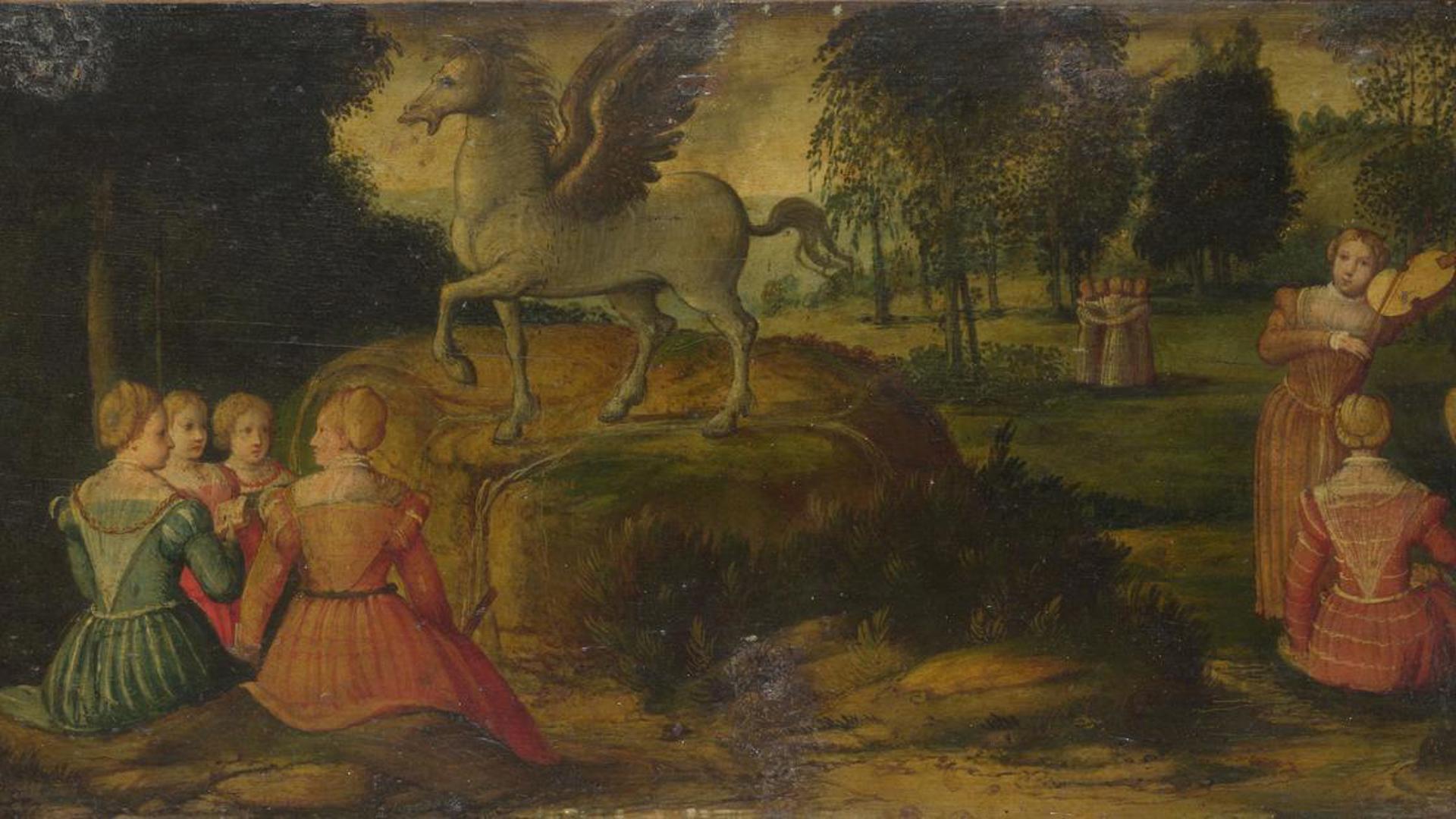Pegasus and the Muses by Possibly by Girolamo Romanino
