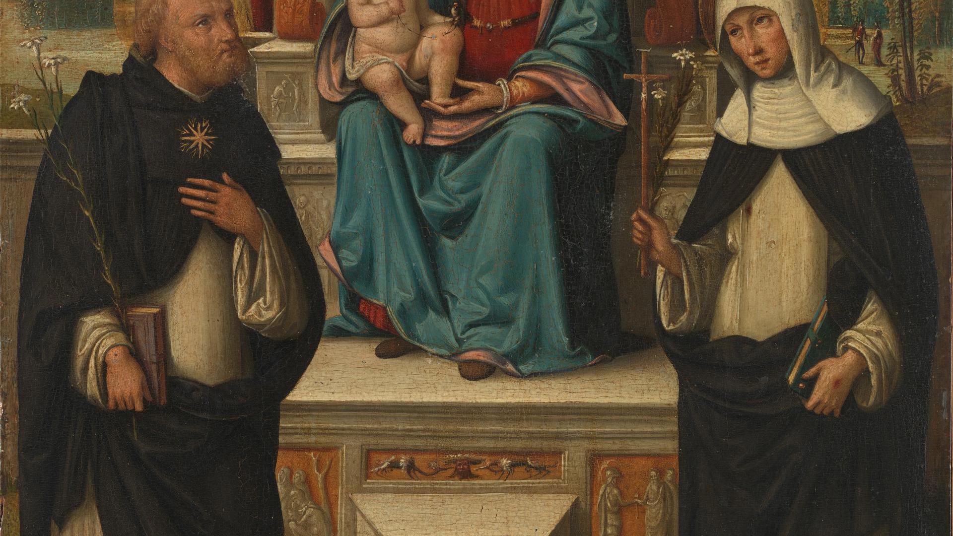 The Virgin and Child enthroned with Saints by Garofalo