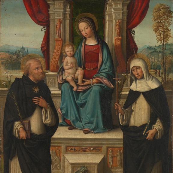 The Virgin and Child enthroned with Saints