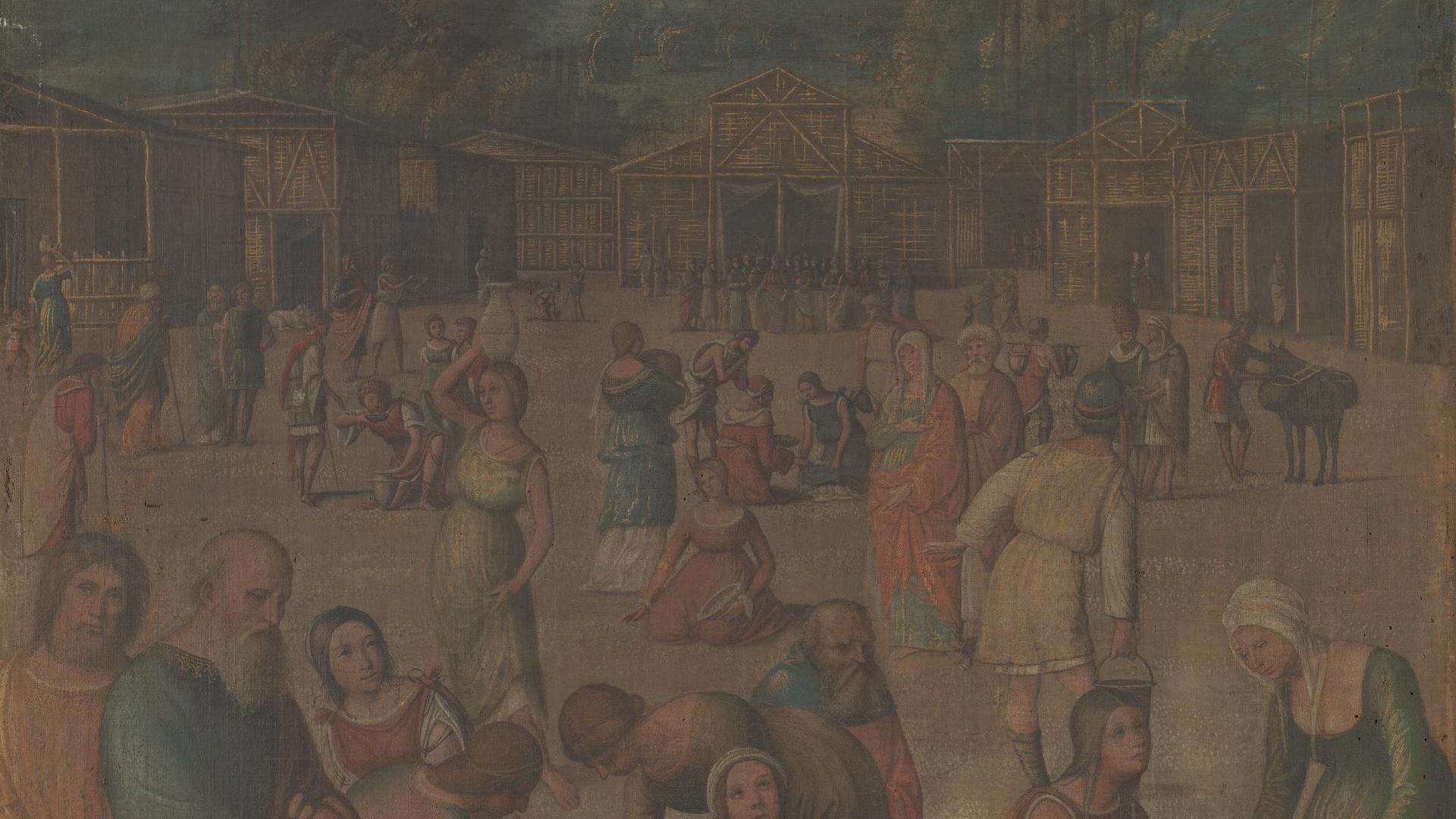 The Israelites gathering Manna by Niccolò Pisano