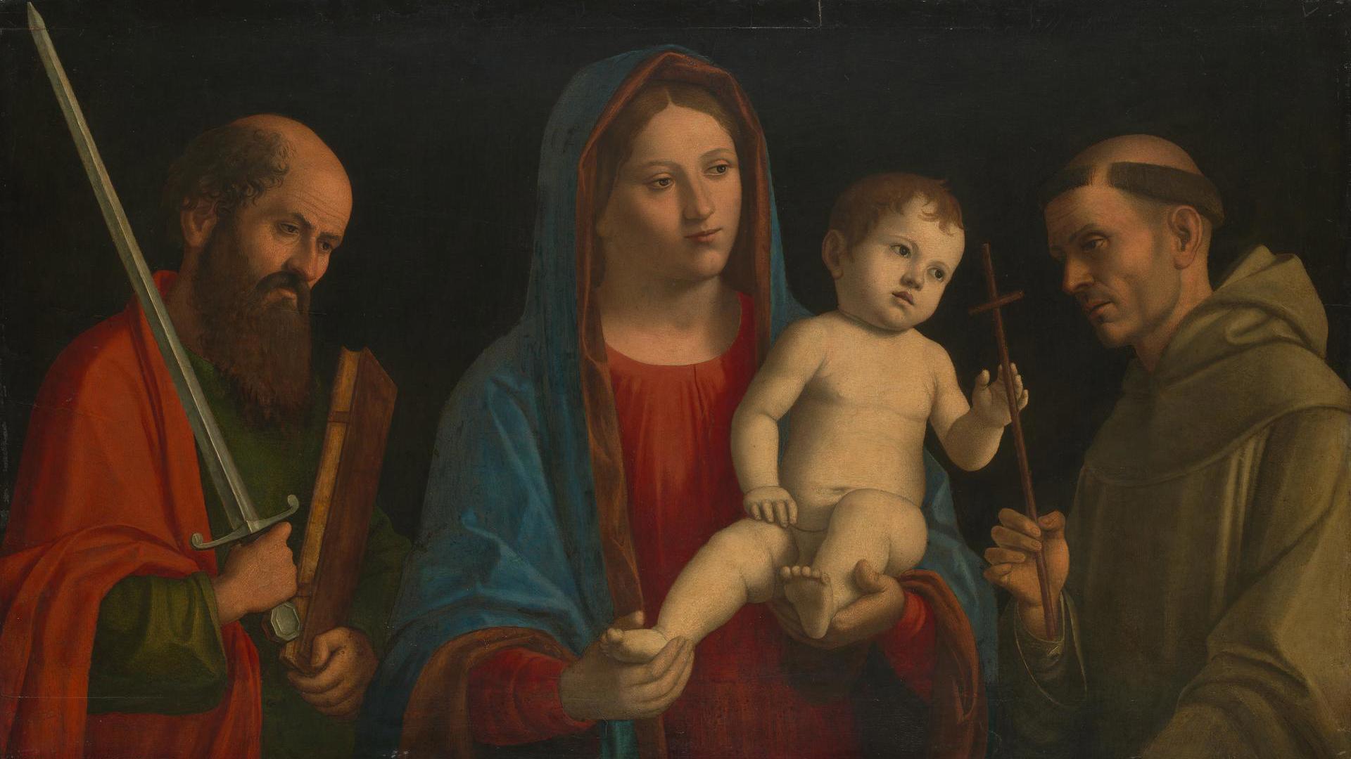 The Virgin and Child with Saint Paul and Saint Francis by After Giovanni Battista Cima da Conegliano