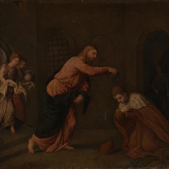 Christ baptising Saint John Martyr