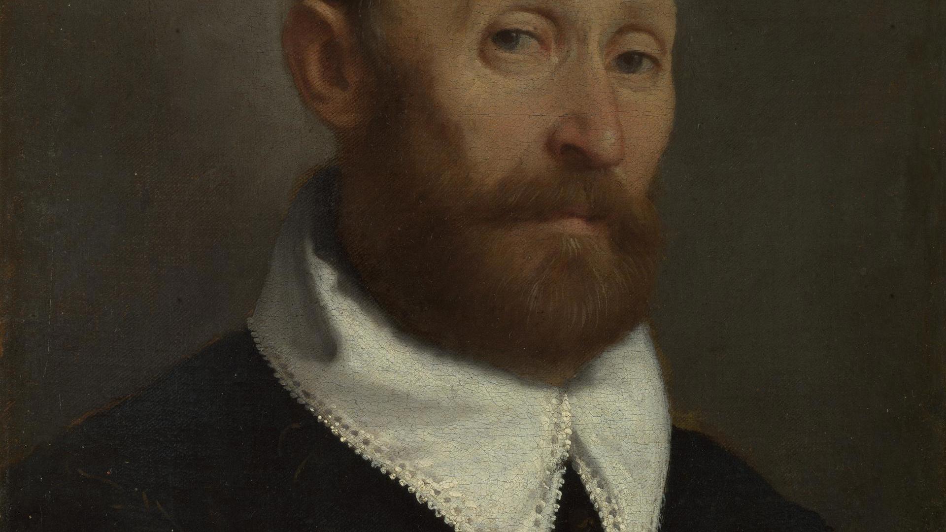 Portrait of a Man with Raised Eyebrows by Giovanni Battista Moroni