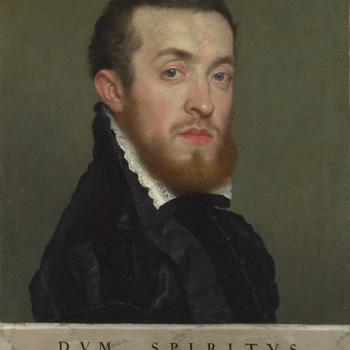 Bust Portrait of a Young Man with an Inscription