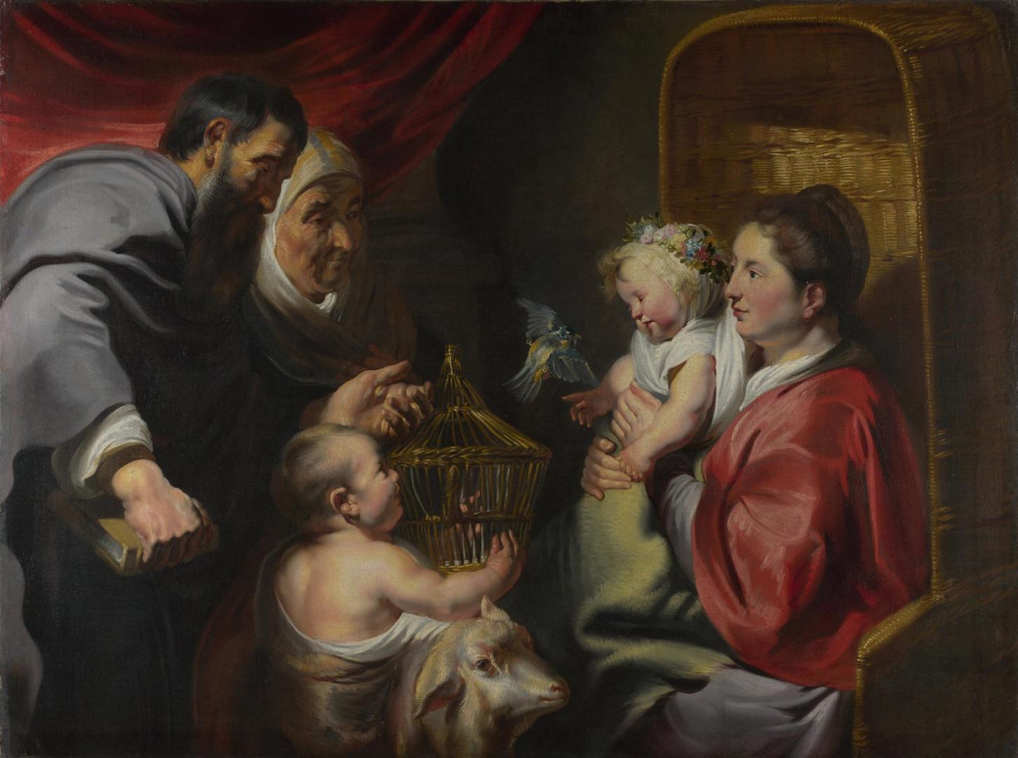 The Virgin and Child with Saint John and his Parents by Jacob Jordaens