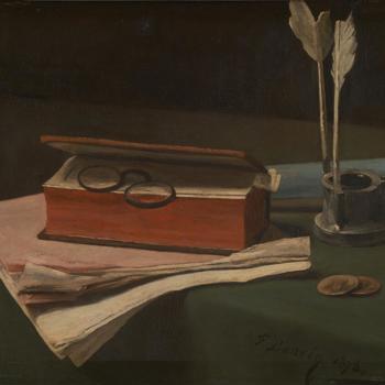 Still Life with Book, Papers and Inkwell