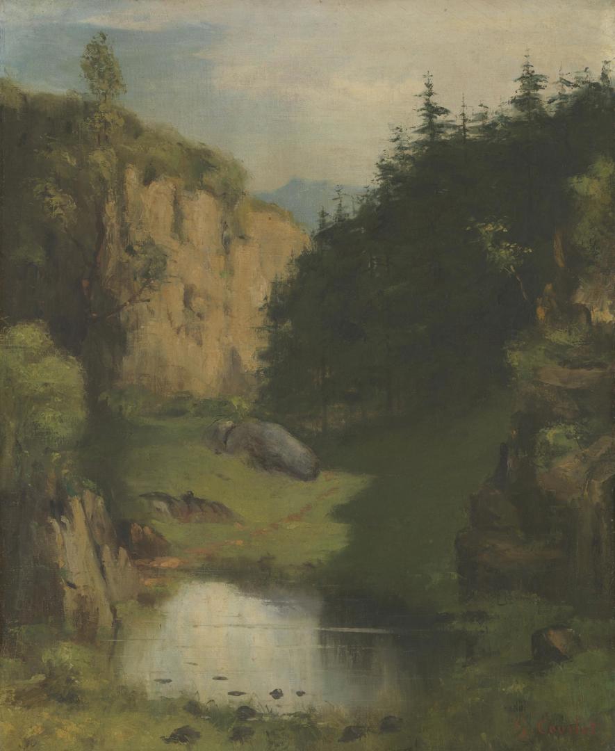 The Pool by Style of Gustave Courbet