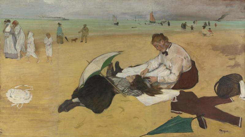 Hilaire-Germain-Edgar Degas, 'Beach Scene', about 1869-70