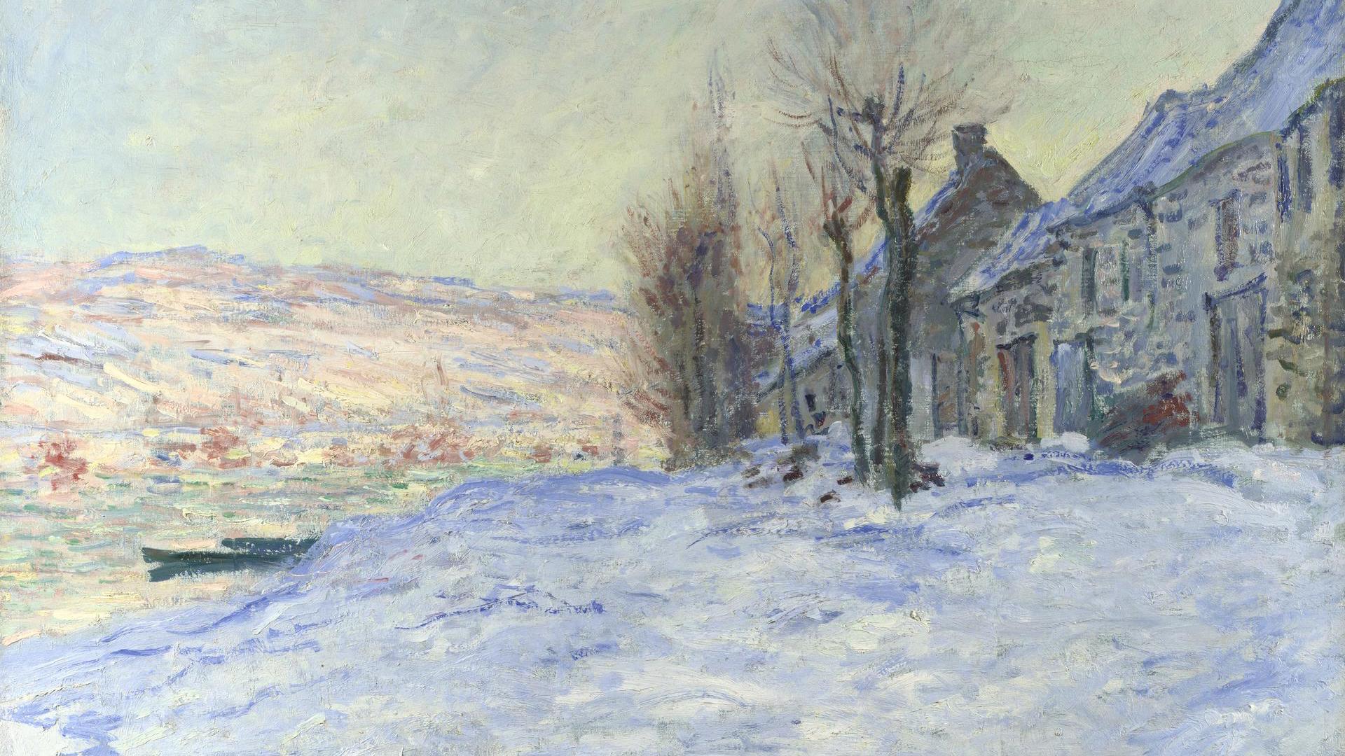 Lavacourt under Snow by Claude Monet