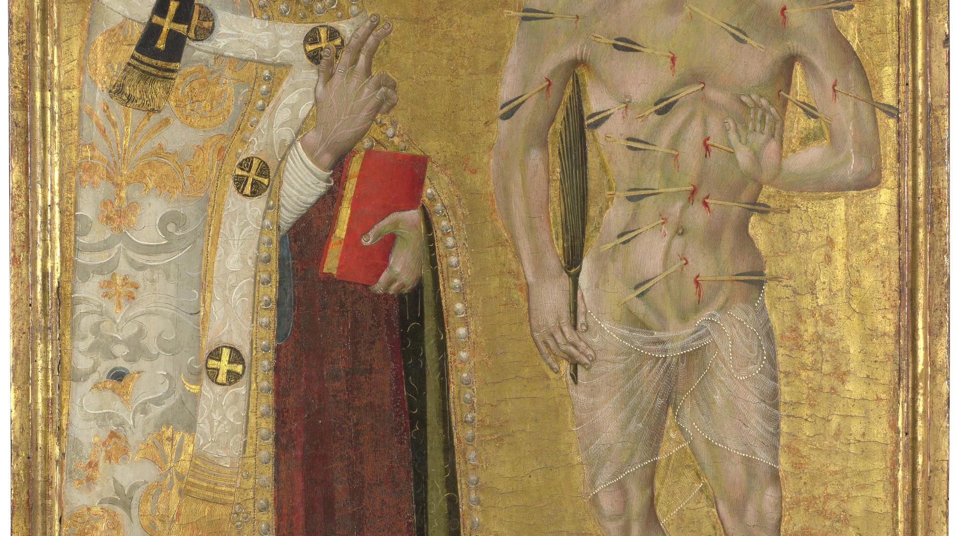 Saints Fabian and Sebastian by Giovanni di Paolo