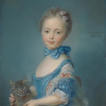 A Girl with a Kitten