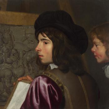 Two Boys before an Easel