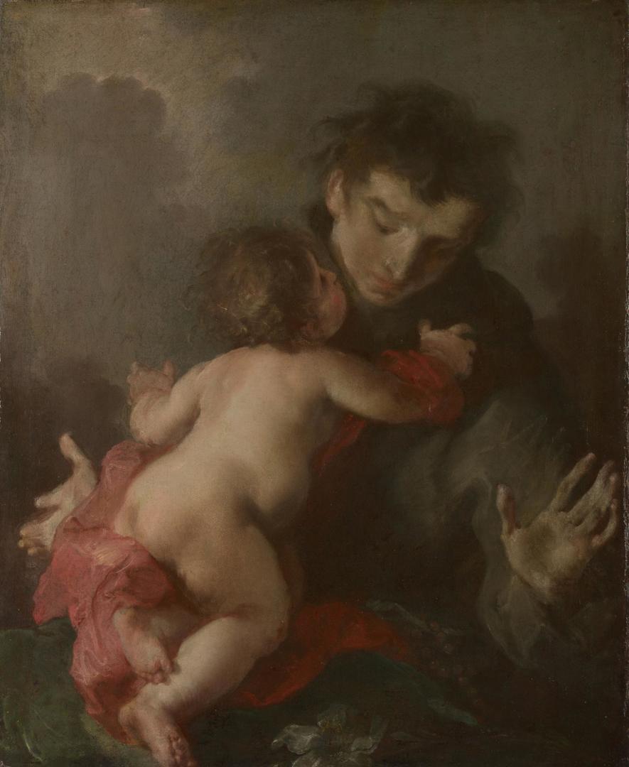 Saint Anthony of Padua with the Infant Christ by Giuseppe Bazzani