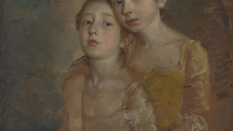 Thomas Gainsborough, 'The Painter's Daughters with a Cat', probably about 1760-1