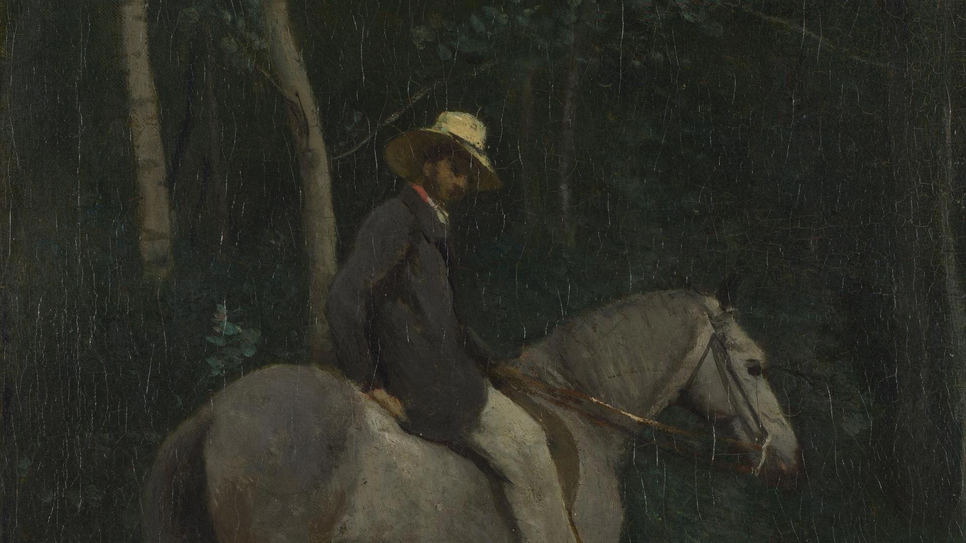 Monsieur Pivot on Horseback by Jean-Baptiste-Camille Corot