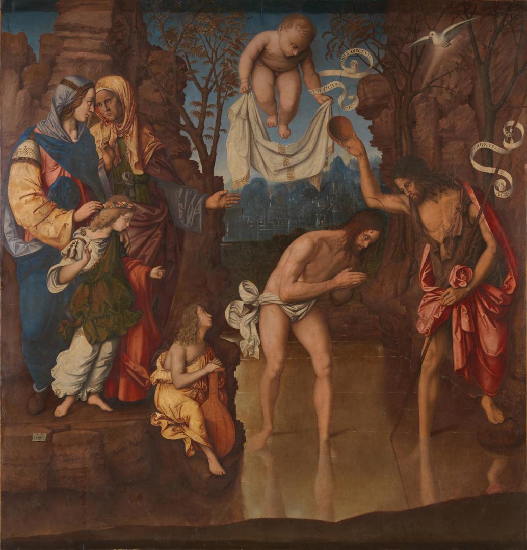 The Visitation with the Baptism of Christ by Francesco Zaganelli