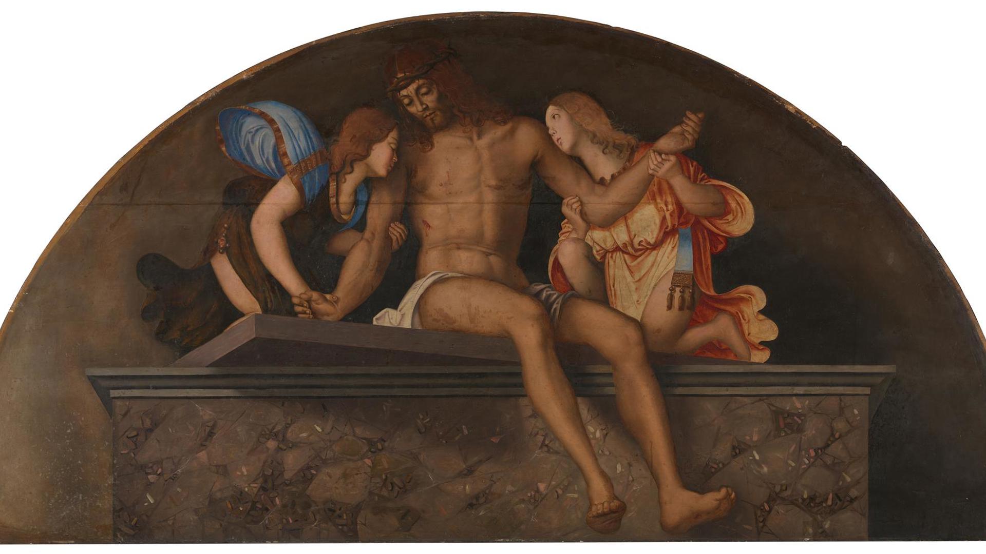 The Dead Christ with Angels by Francesco Zaganelli