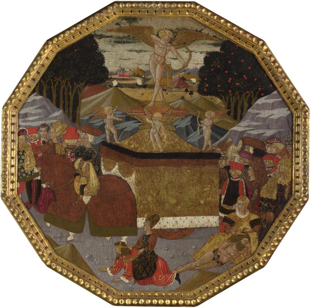 Birth Tray: The Triumph of Love by workshop of Apollonio di Giovanni and workshop of Marco del Buono