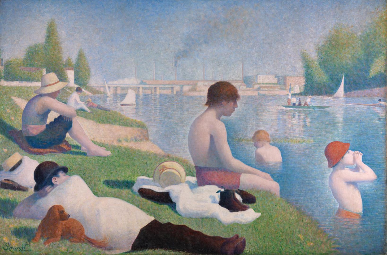 Bathers at Asnières by Georges Seurat