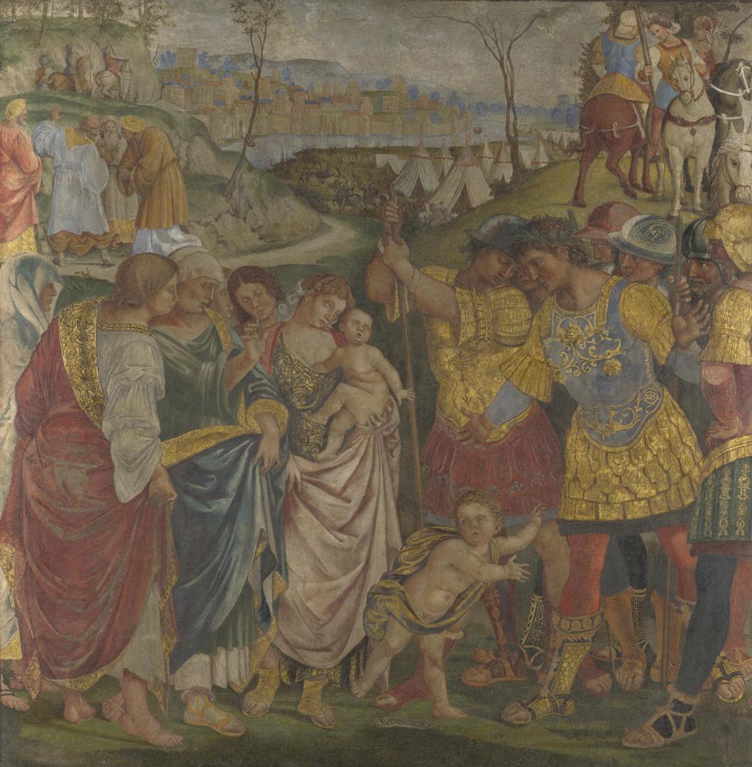 Coriolanus persuaded by his Family to spare Rome by Luca Signorelli