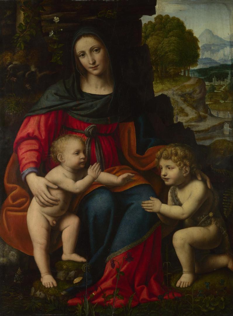 The Virgin and Child with Saint John by Bernardino Luini