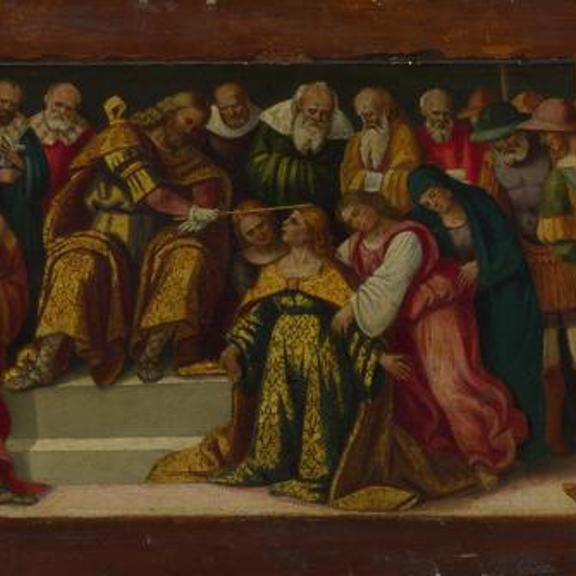 Predella: Esther, and Life of Saint Jerome
