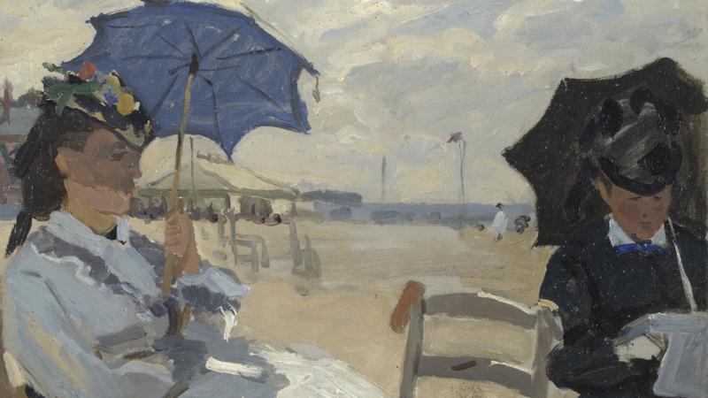 Claude Monet, 'The Beach at Trouville', 1870