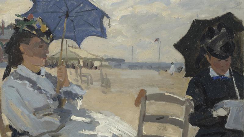 Claude Monet, 'The Beach at Trouville', 1870