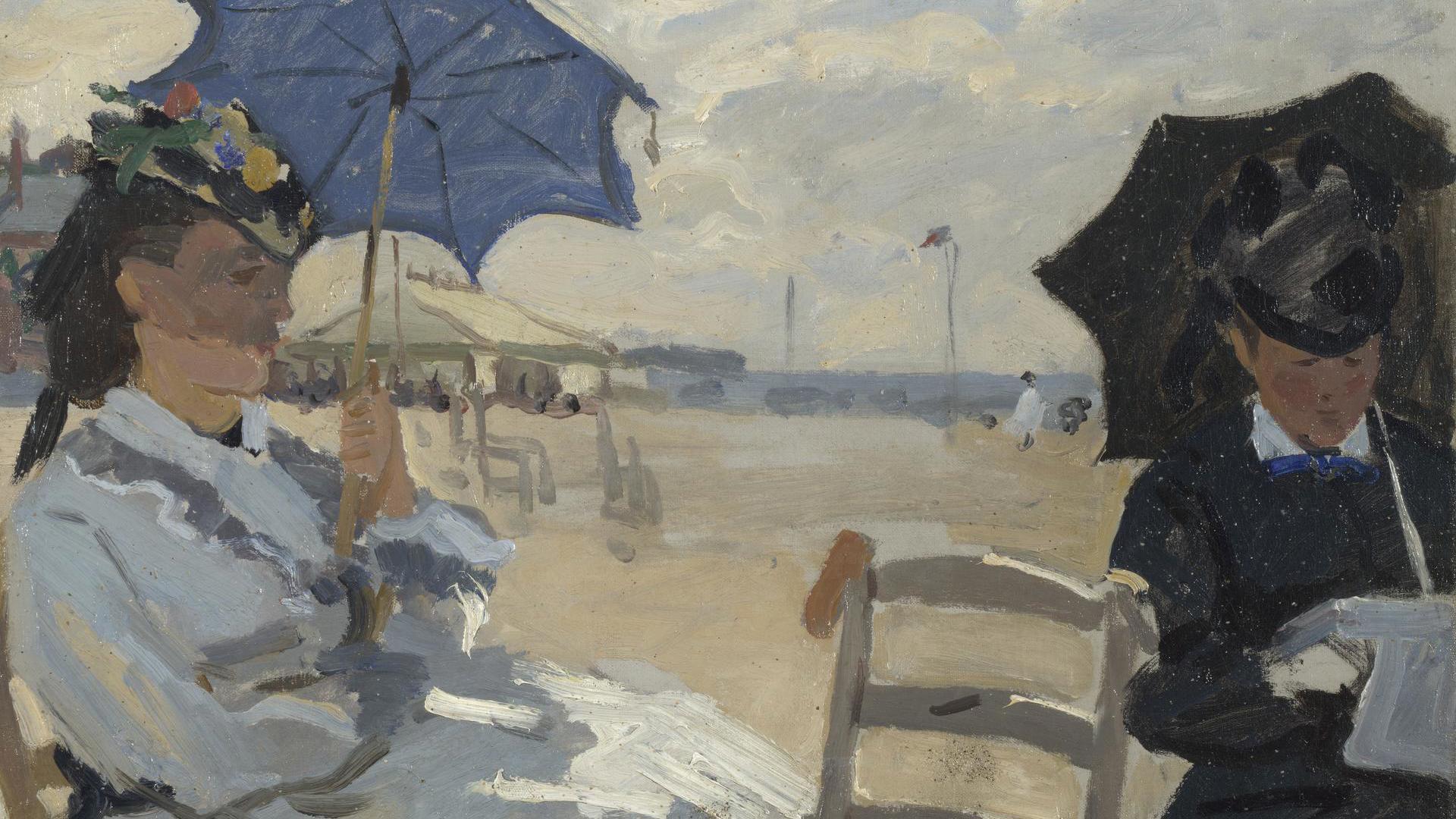 The Beach at Trouville by Claude Monet