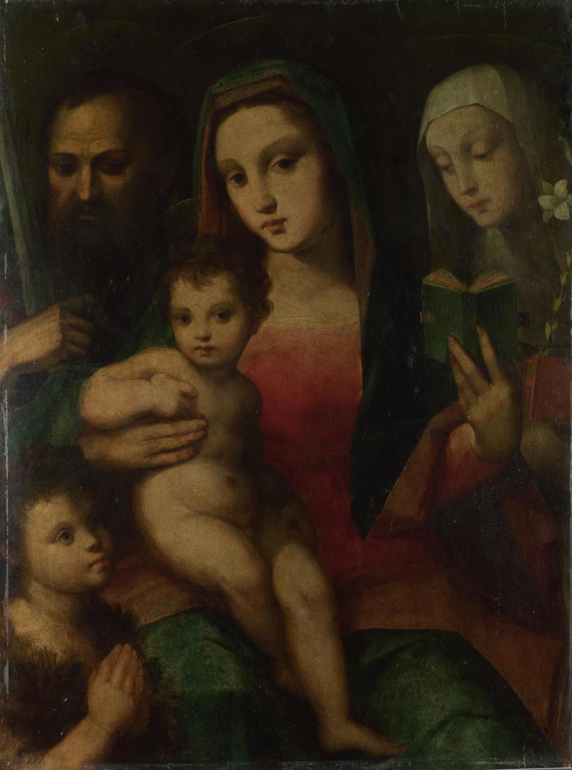 The Madonna and Child with Saints by Andrea and Raffaello del Brescianino